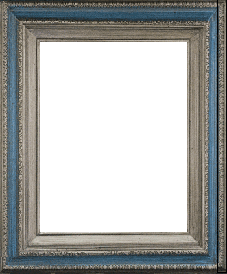 #15 Econo Embossed, Silver-blue - Rustic Silver Frames Png (331x400), Png Download