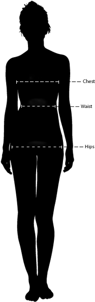Size Guide Woman En Us - Woman Silhouette Size Guide (340x592), Png Download