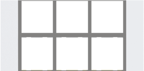 Silver Woodik Wood Metal Box Frames 12 Module Plate - Window (630x230), Png Download