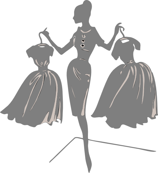 Gown Clipart Dress Form - Fashion Icon With Transparent Background (546x598), Png Download