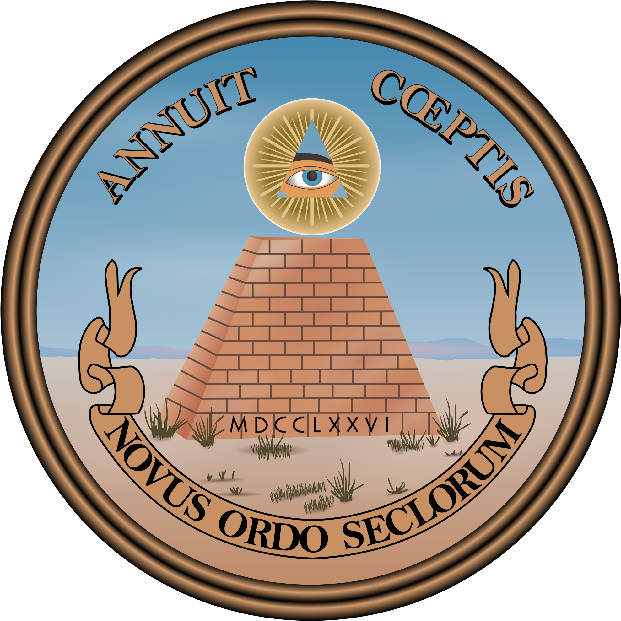 Reverse Of The Great Seal (1200x1200), Png Download
