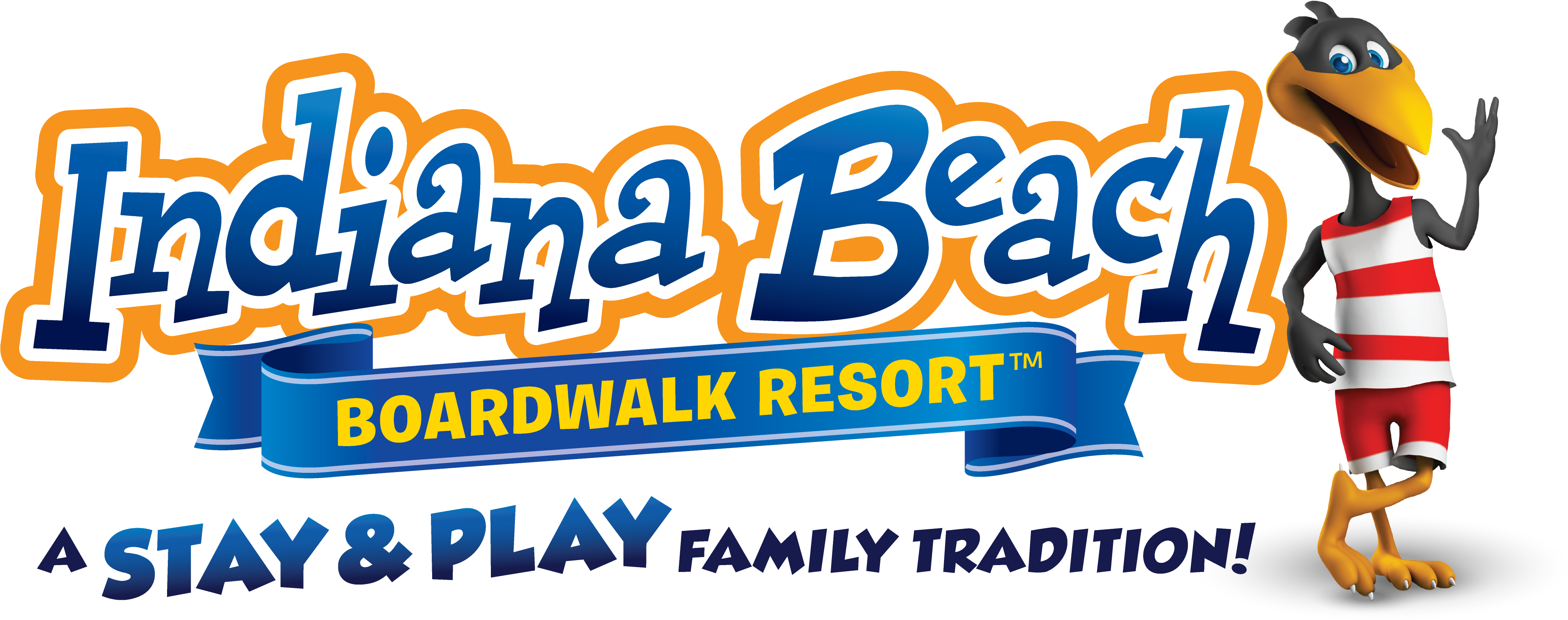 English - Indiana Beach Amusement Logo Png (4141x1670), Png Download