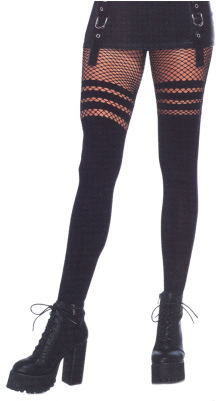 MANZI Women's Faux Thigh High Tights Mock Over The