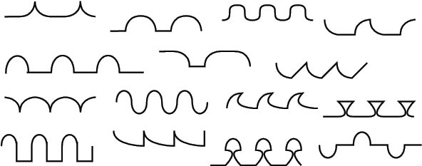 Pluma - Ejercicios Herramienta Pluma Illustrator (608x255), Png Download