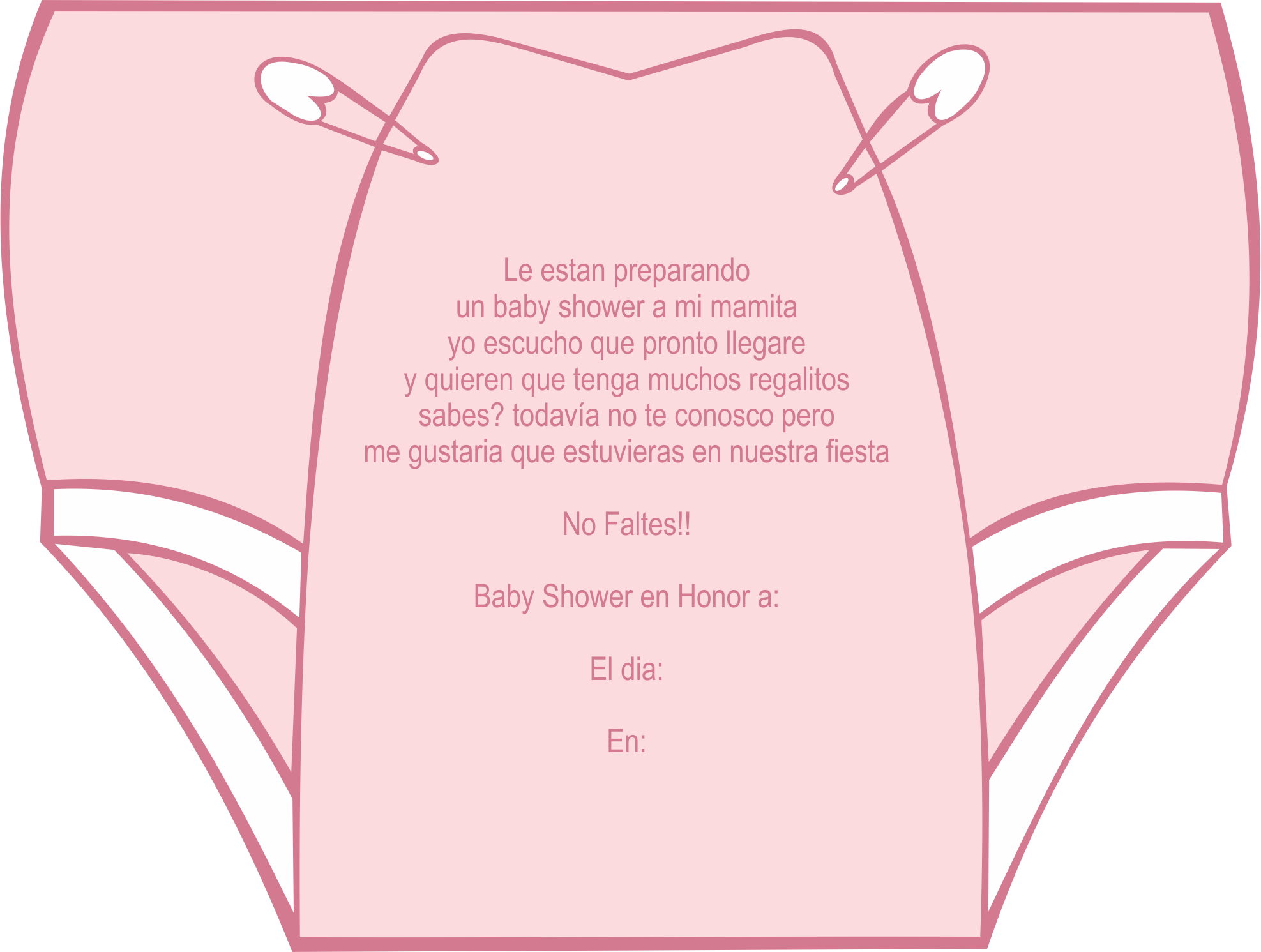 Invitacion Baby Shower Vector Cdr Editable Gratis By - Baby Shower De Pañales Invitacion (1975x1491), Png Download