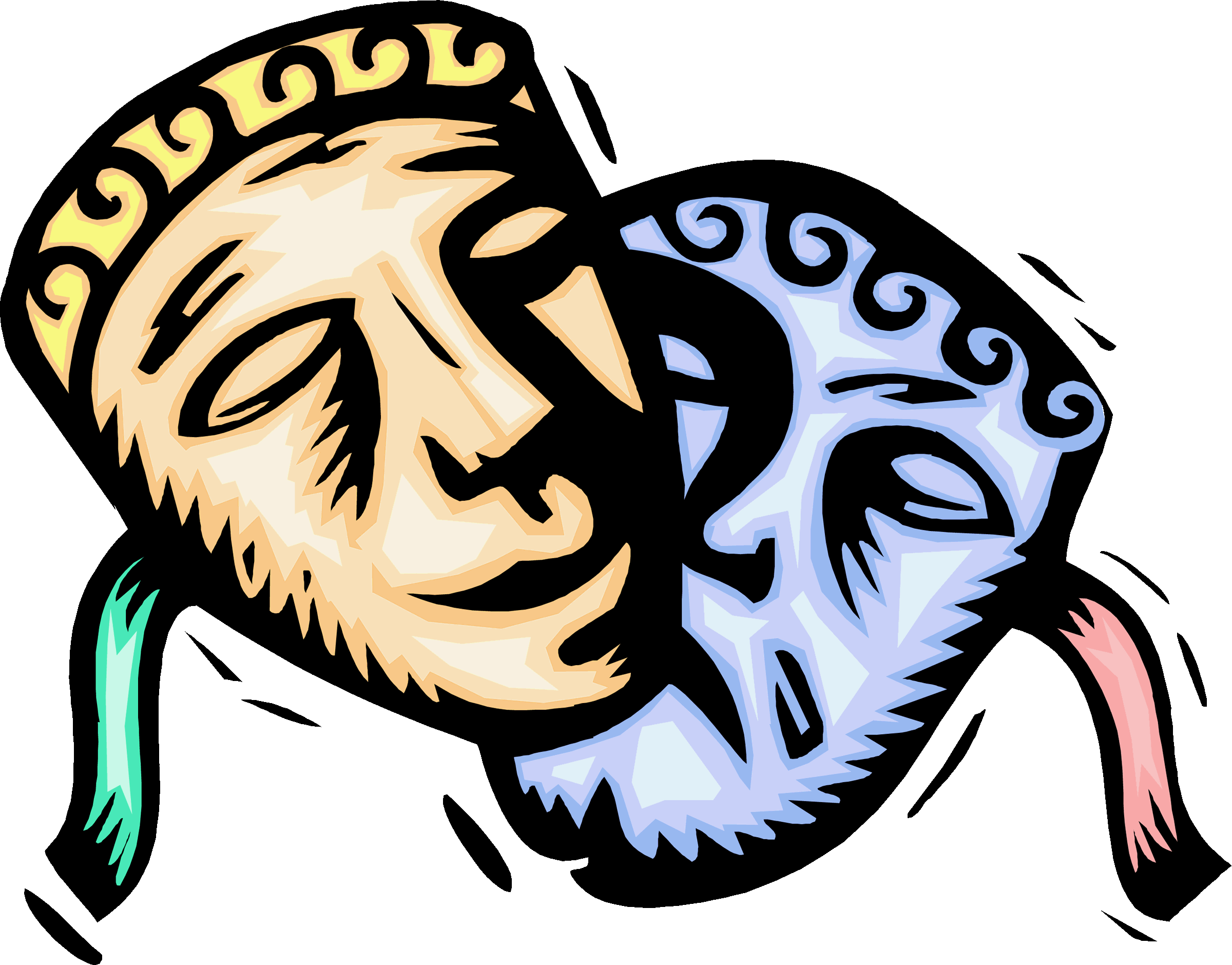 Masks Clipart Greek Theater - Greek Theatre Clip Art (2400x1879), Png Download