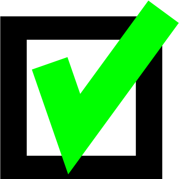 How To Set Use Green Check Clipart (588x599), Png Download