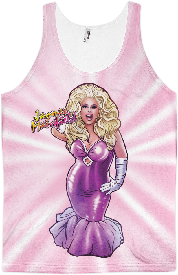 Jaymes Mansfield Pink Jesus Sublimated Tank Top - Top (1000x1000), Png Download