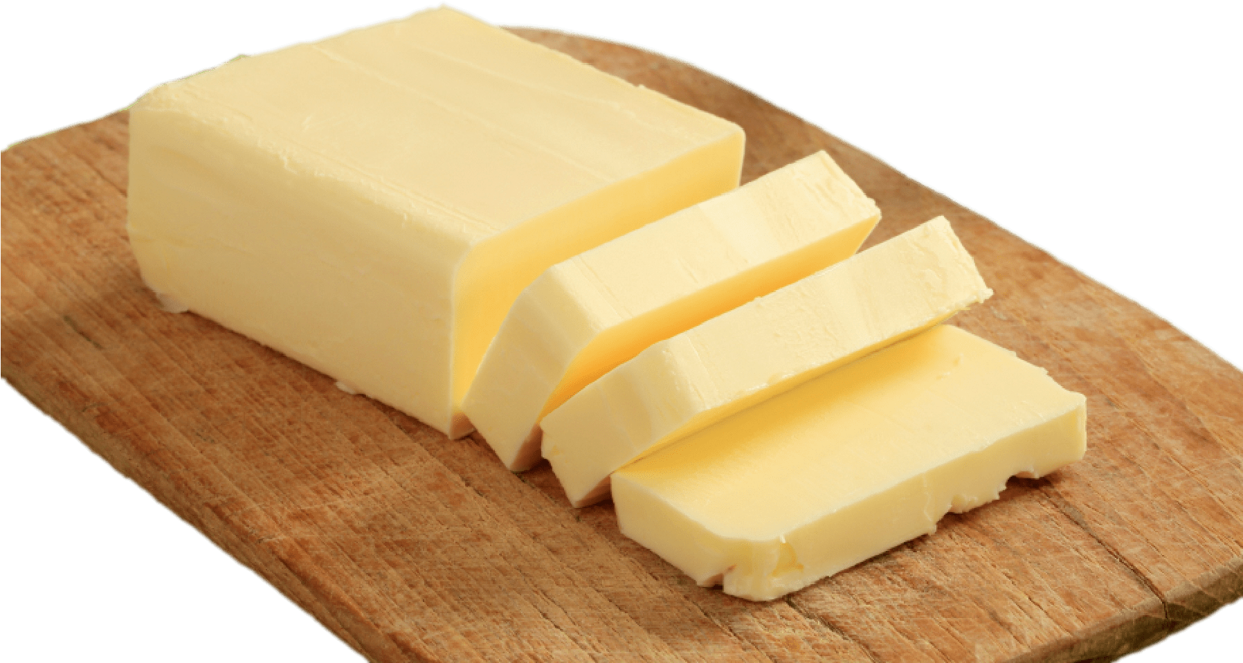 Butter On Wooden Plank - Butter Png (1795x1123), Png Download