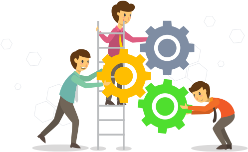 Communication And Collaboration - Team Working Png (499x312), Png Download