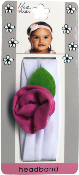 Jersey Flower Headband - Headband (292x599), Png Download