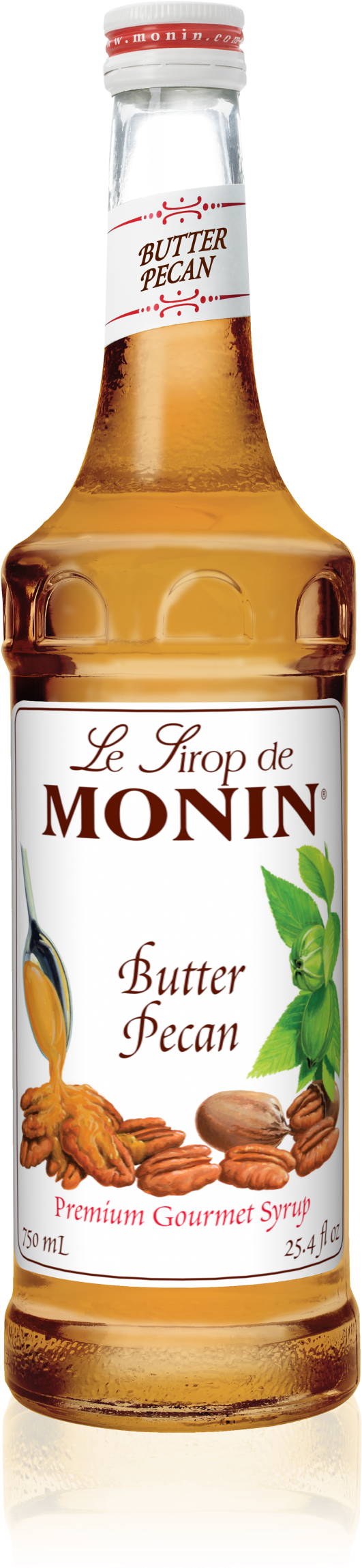 750 Ml Butter Pecan Syrup - Monin Butter Pecan Syrup 750 Ml (1151x2302), Png Download