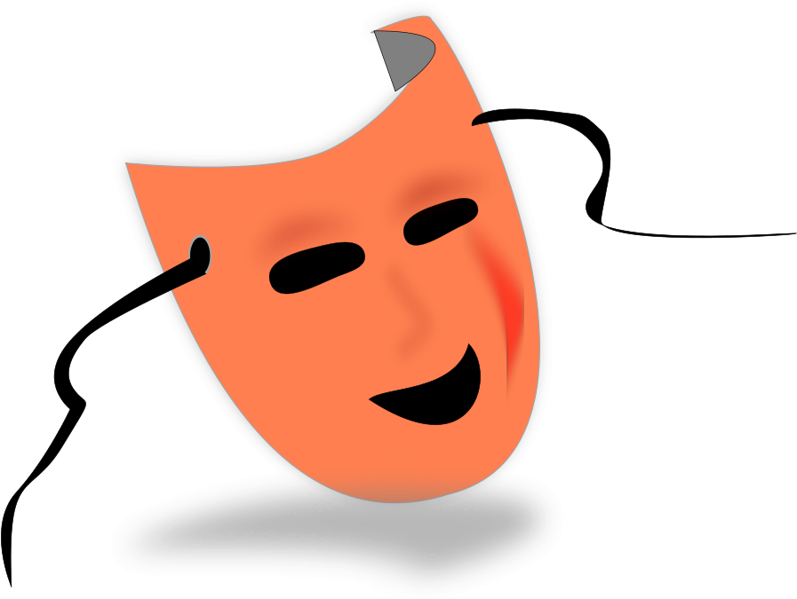 Theater Masks Clipart - Halloween Masks Clipart (900x686), Png Download