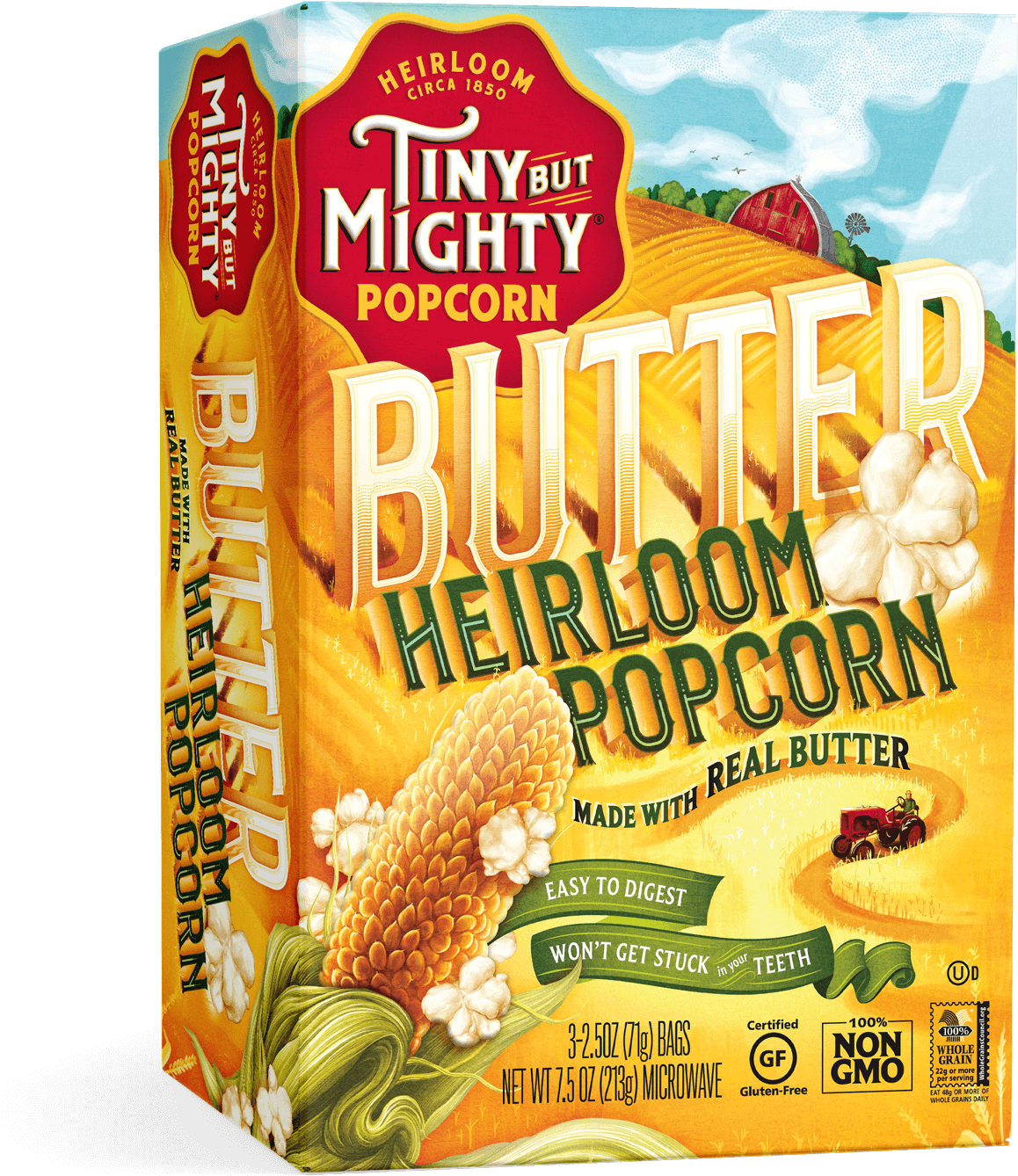 Product Microwave Butter - Heirloom Popcorn Iowa (1500x1700), Png Download