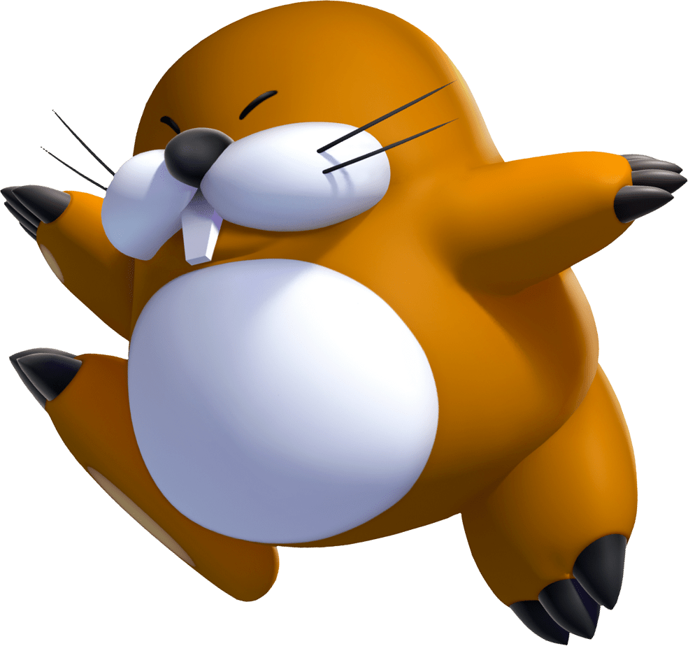 Animals - Moles - Mario Bros Monty (984x924), Png Download