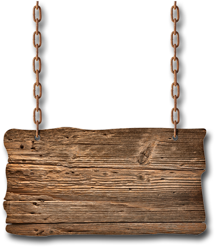 Old Wood Sign Png - Hanging Wooden Sign Png (450x525), Png Download