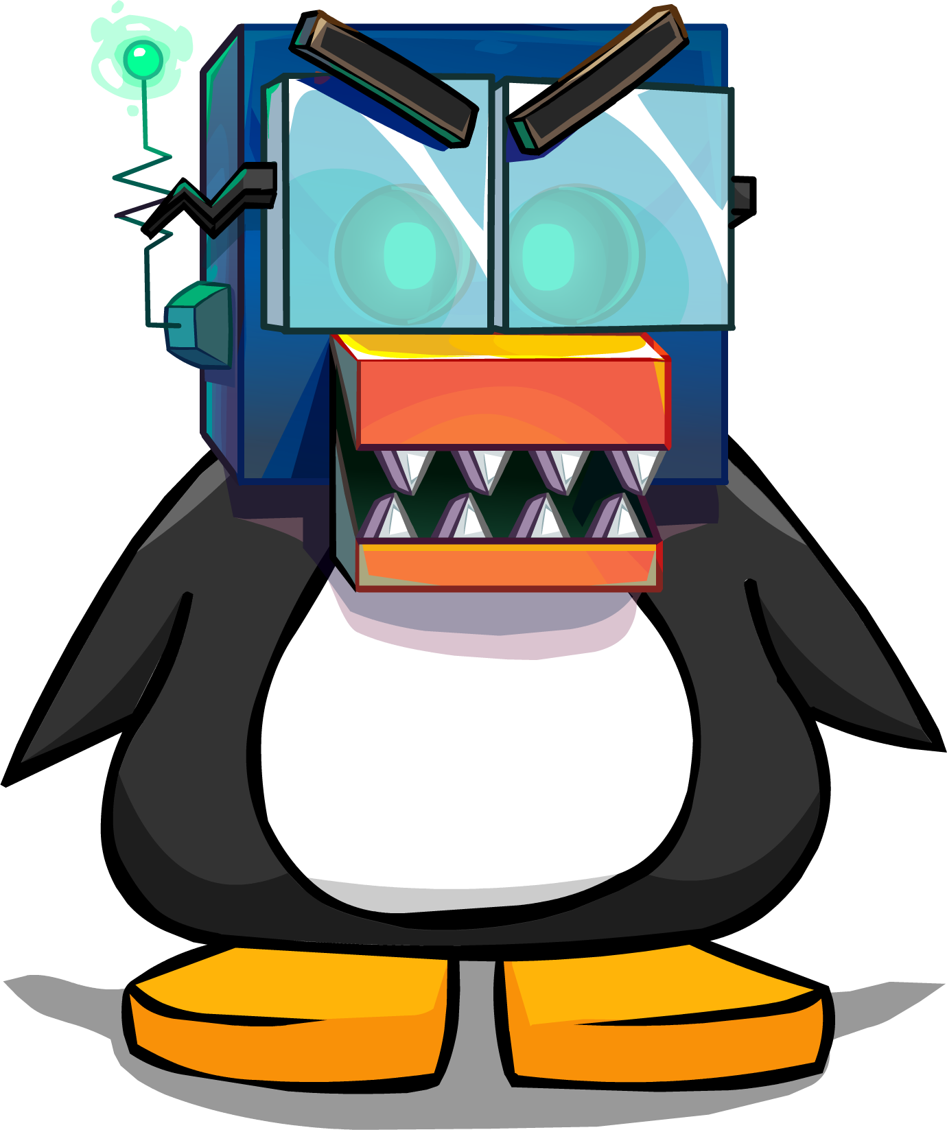 The Scary Gary On A Player Card - Penguin From Club Penguin (1380x1647), Png Download