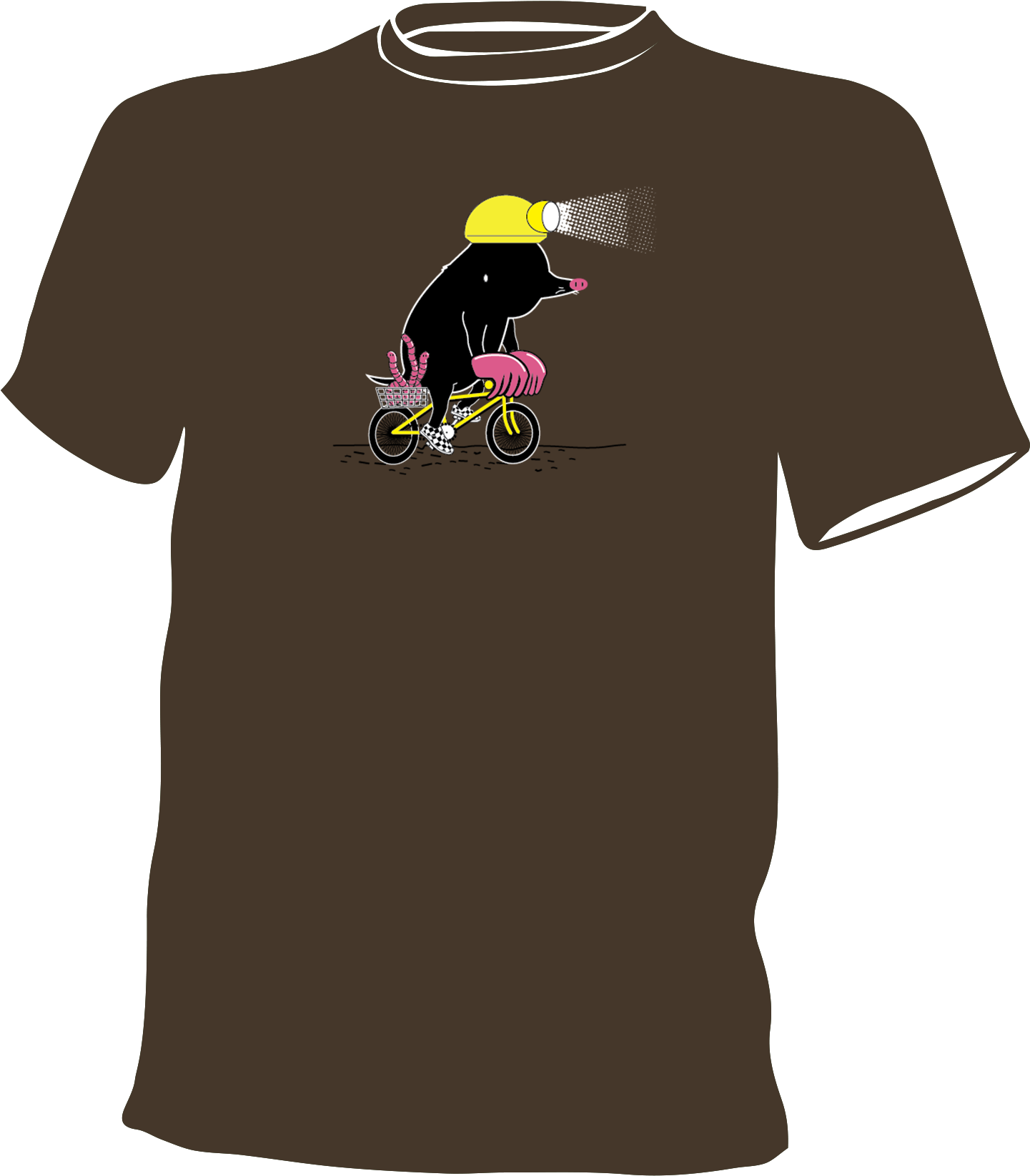 Mole On A Bike - Cartoon (1800x2175), Png Download