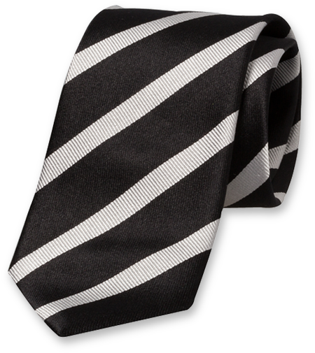 Corbata Negra Con Rayas Grises (524x524), Png Download