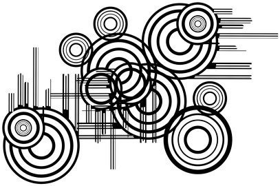 Blob, Rings, Circle, Abstract - Circle Abstract Black And White (510x340), Png Download