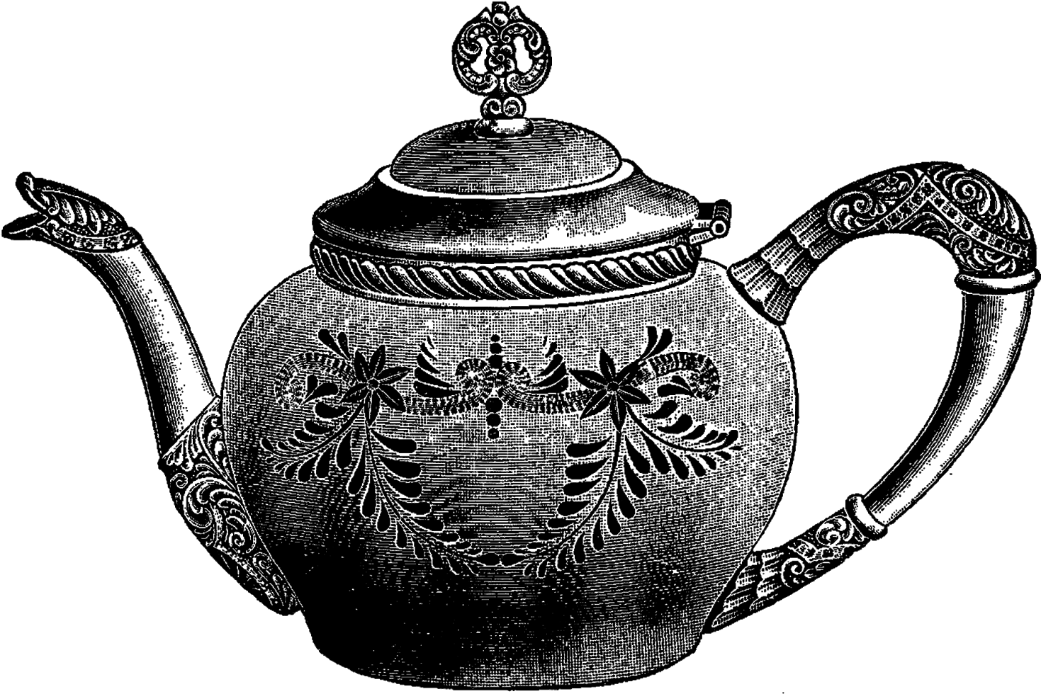 Download Digital Stamp Design Stock Images Vintage Silver Teapot Png Image With No Background Pngkey Com