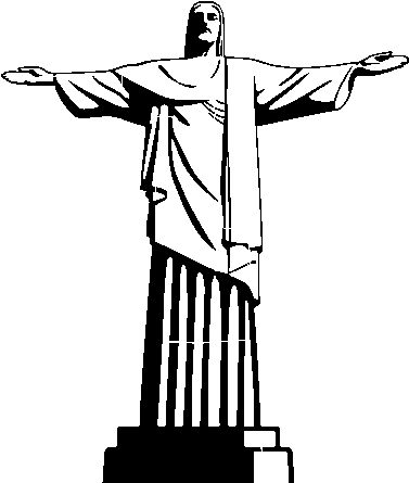 Dibujo De El Cristo Redentor Para Colorear - Cristo Redentor Desenho Facil (600x470), Png Download