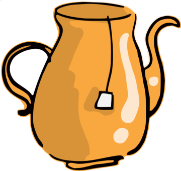 Mug Cup Teapot Table-glass Medium (360x340), Png Download