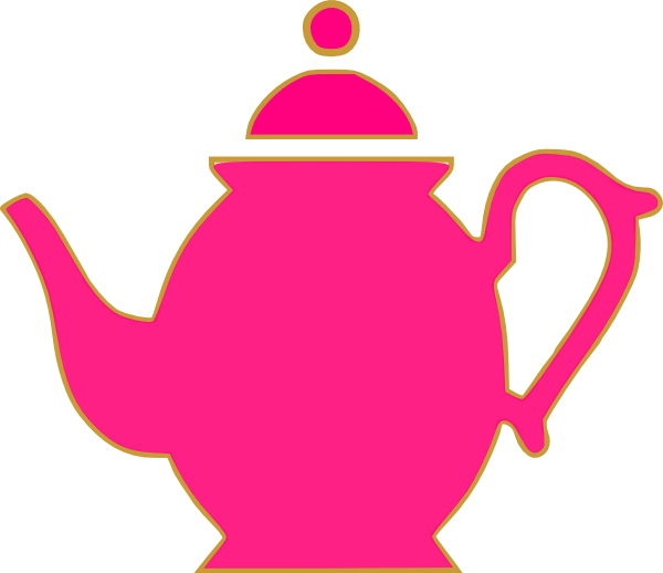 Teapot Clipart Green Teapot - Pink Tea Pot Clip Art (600x518), Png Download