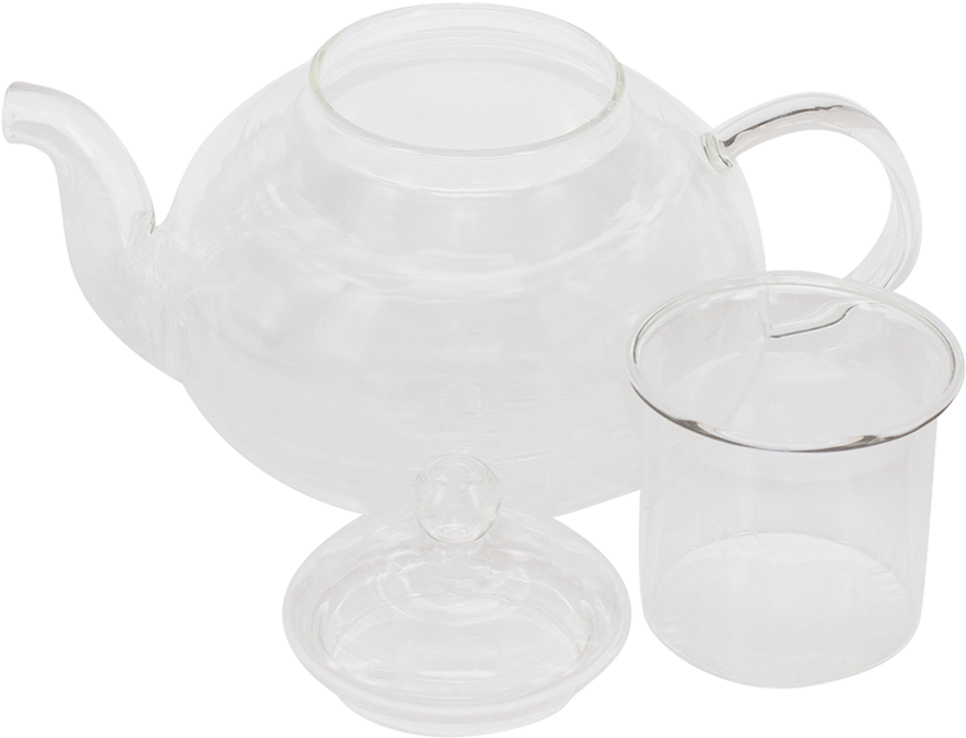 Glass Teapot 1ltr - Teapot (1000x1000), Png Download