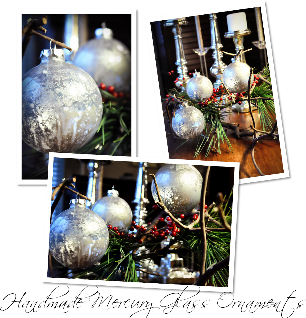 {handmade Ornament No - Mercury Glass (1122x1083), Png Download