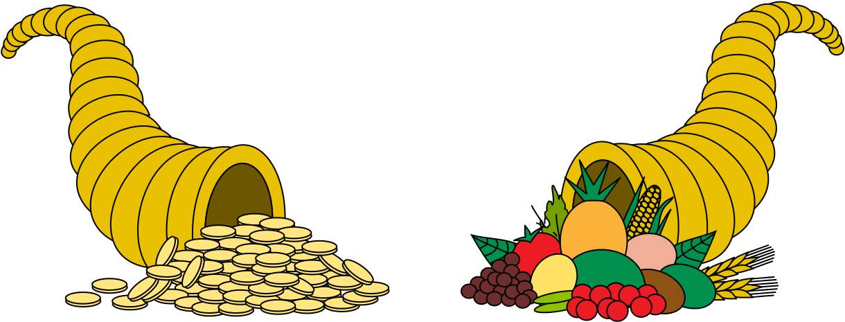 File - Cornucopias - Svg - Cornucopia Svg (1280x476), Png Download