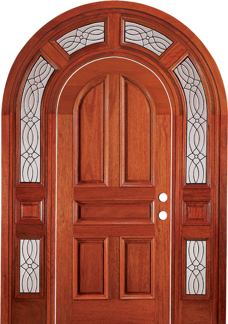Sales Mansion With Holes - Design On Round Door (864x1118), Png Download