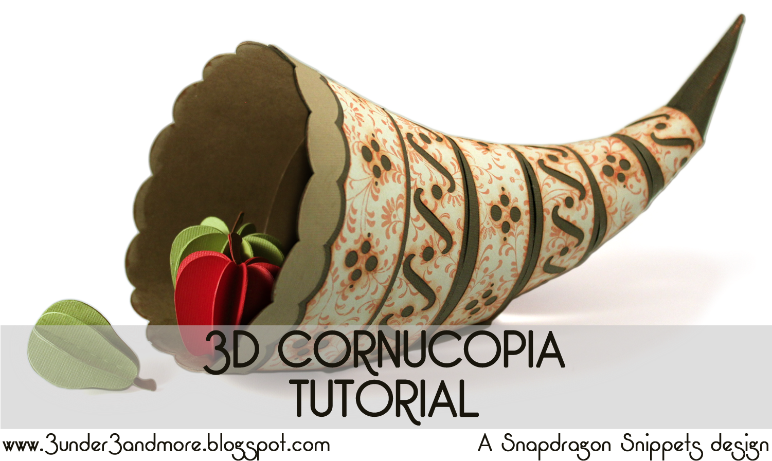 3d Cornucopia - Paper Cornucopia (1500x1071), Png Download