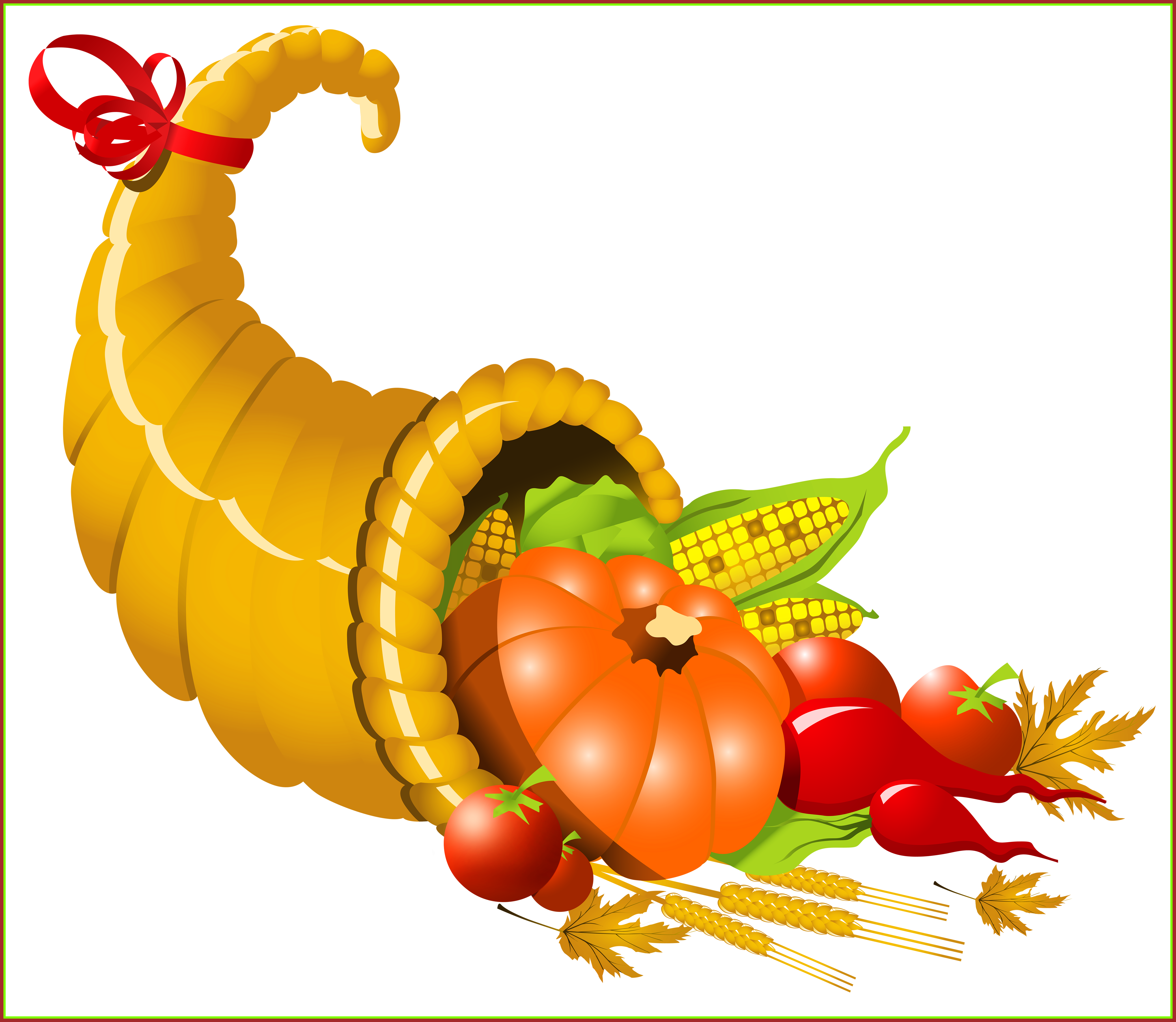 Best Thanksgiving Cornucopia Png Image Transparent - Cornucopia Clip Art Free (5250x4563), Png Download