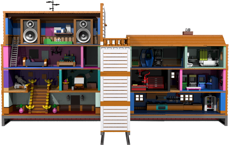Maniac Mansion - Lego Maniac Mansion (800x600), Png Download