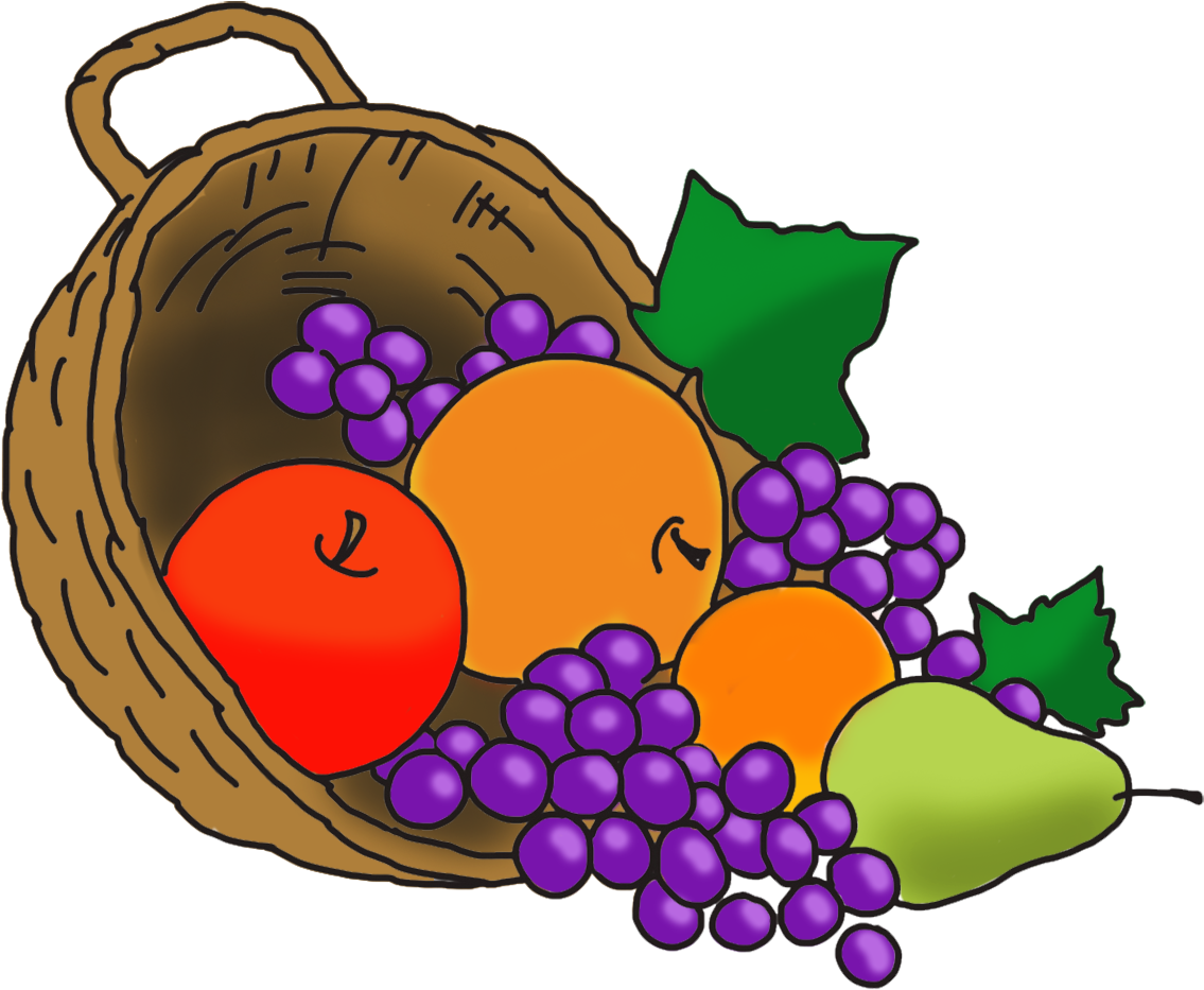 Happy Thanksgiving Clipart Vector Freeuse Download - Fruit (1181x1042), Png Download