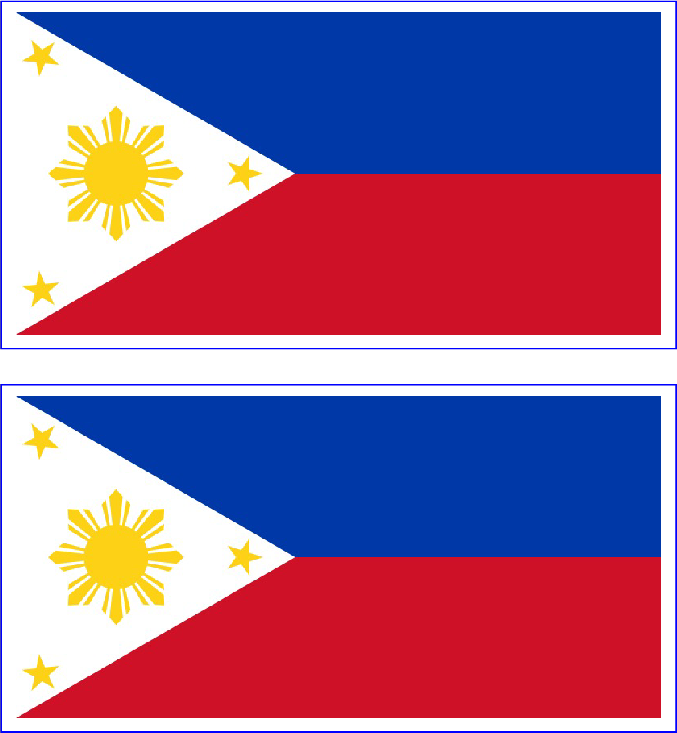 Philippines Flag - Philippine Flag Printable Back To Back (1736x2455), Png Download