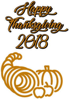 Happy Thanksgiving 2018 Cornucopia - Thanksgiving (400x400), Png Download