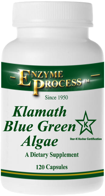 Blue Green Klamath Algae 120 Capsules - Enzyme Process International Alkaplex Green - Superfood (545x699), Png Download