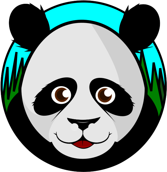 Free Giant Panda Face Clip Art - Giant Panda Face Cartoon (640x640), Png Download