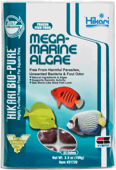 Hikari Bio Pure Frozen Mega Marine Algae - Hikari Frozen Mega Marine (429x600), Png Download