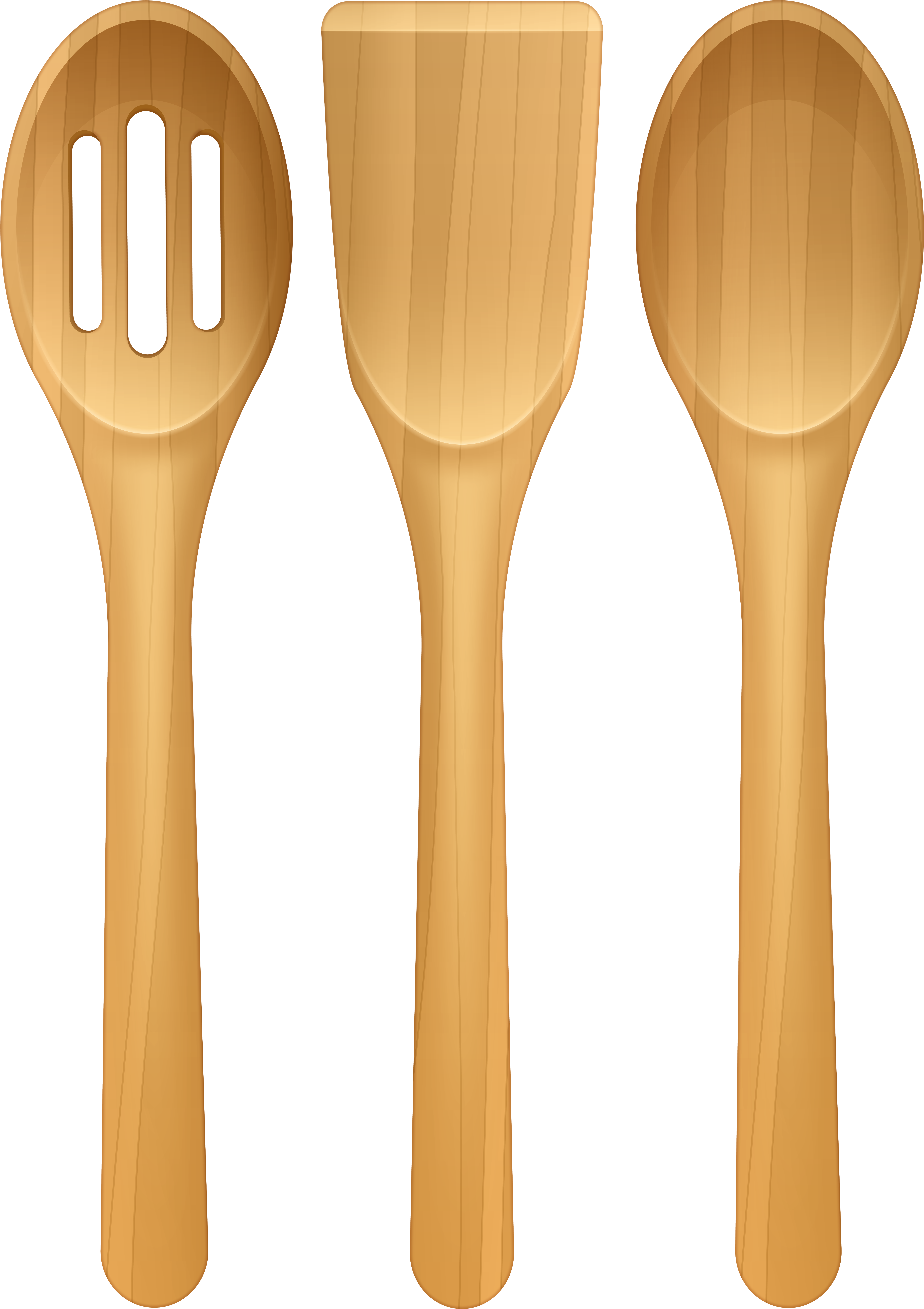 Wooden Kitchen Utensil Set Png Clip Art - Clip Art (5665x8000), Png Download