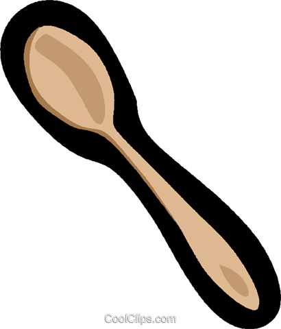 Wooden Spoon Royalty Free Vector Clip Art Illustration - Colher De Pau Png (410x480), Png Download