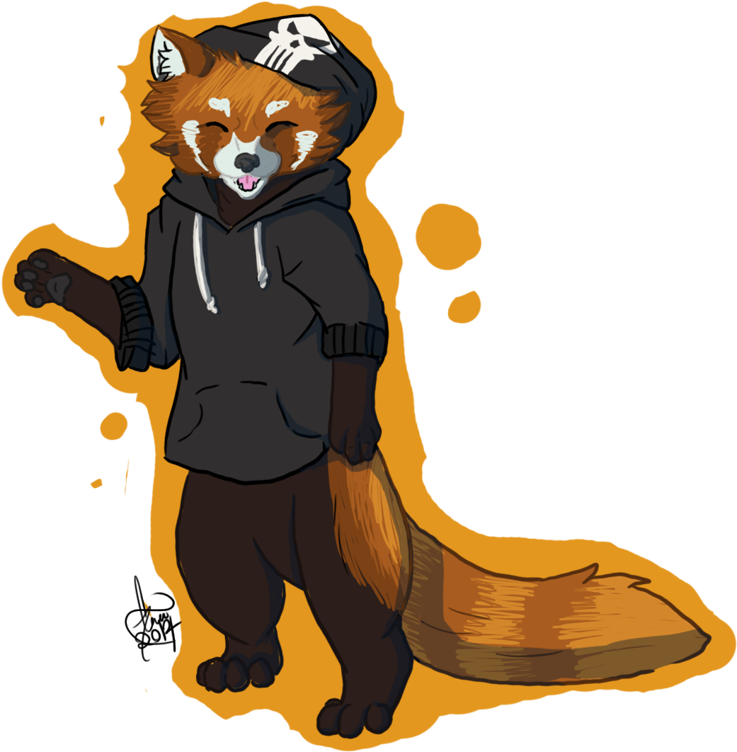 Drawn Red Panda Minecraft - Giant Panda (1084x1085), Png Download