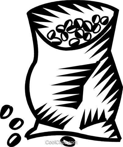 Coffee Beans Royalty Free Vector Clip Art Illustration (402x480), Png Download