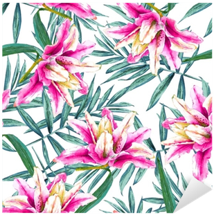Seamless Tropical Floral Pattern - Watercolor Painting (400x400), Png Download
