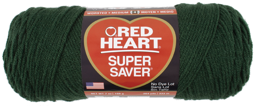 Dark Sage Super Saver Economy Yarn - Pale Yellow Red Heart Super Saver Yarn E300-322 (826x482), Png Download