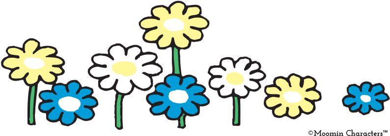 Appreciating Flower Designs - Moomin Png (878x340), Png Download