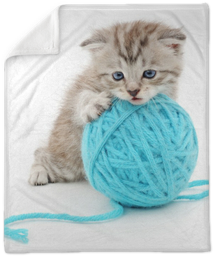 Gatto Con Gomitolo (400x400), Png Download