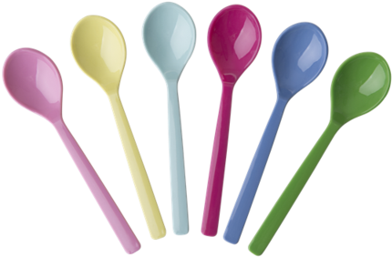 Bundle Of 6 Melamine Teaspoons In Assorted Classic - Rice Melamine Teaspoons In Assorted Classic Colors (480x480), Png Download
